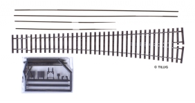 TILLIG 85451 - H0 Bausatz Flexsteg-Weiche, Herzstückwinkel 9°